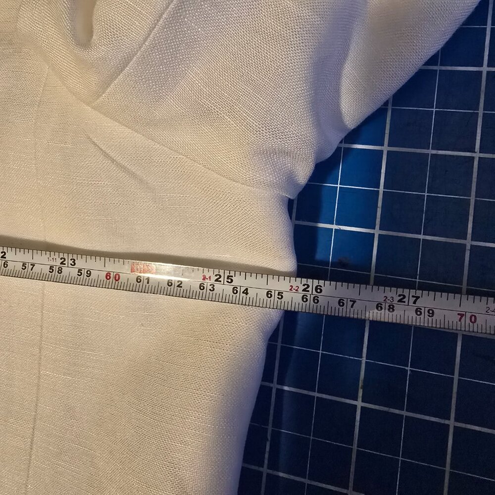 NWT Calvin Klein Women's Linen Blend One-Button Blazer, White, 18W - Picture 10 of 11